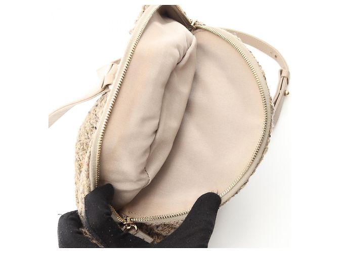 Timeless Chanel Matelassé Leder Rucksack Beige - Ansicht 6