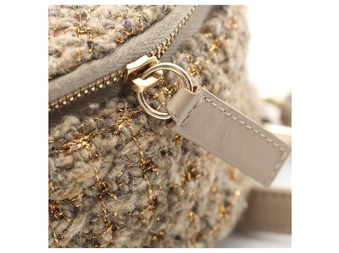 Timeless Chanel Matelassé Leder Rucksack Beige - Ansicht 8