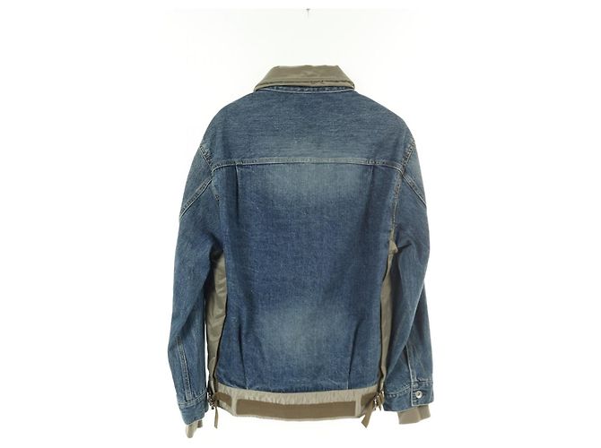 Chaqueta de mezclilla con paneles de nylon Sacai Azul Caqui - vista 2
