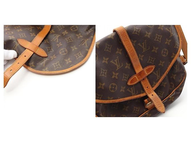 Borsa a Spalla Saumur 30 Monogram Louis Vuitton Marrone - vista 10