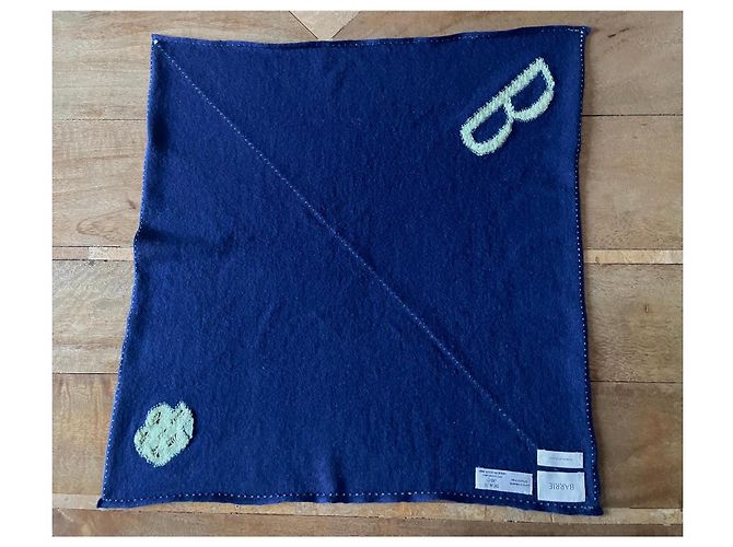 Barrie Marine und Mandelgrüner Schal oder Bandana Marineblau Hellgrün - Ansicht 2