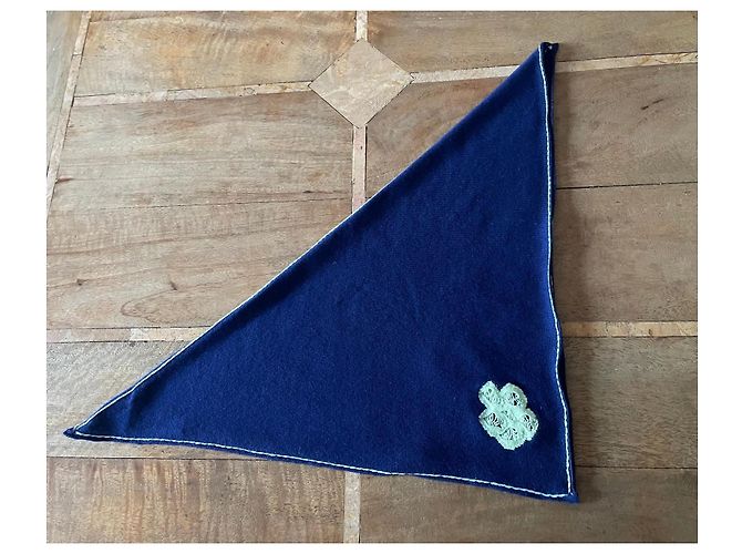 Barrie Marine und Mandelgrüner Schal oder Bandana Marineblau Hellgrün - Ansicht 6