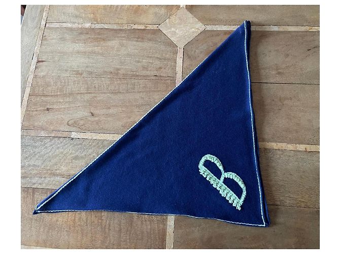 Barrie Marine und Mandelgrüner Schal oder Bandana Marineblau Hellgrün - Ansicht 7