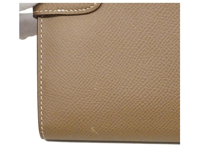 Hermès Hermes Kelly Geldbörse in Etoupe Grau Taupe - vista 10