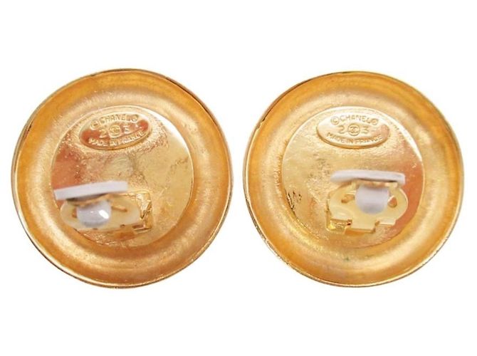 Orecchini a perla circolare Cambon Chanel vintage 1988 D'oro - vista 3