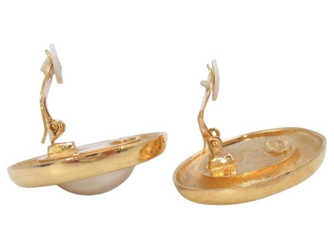 Orecchini a perla circolare Cambon Chanel vintage 1988 D'oro - vista 4