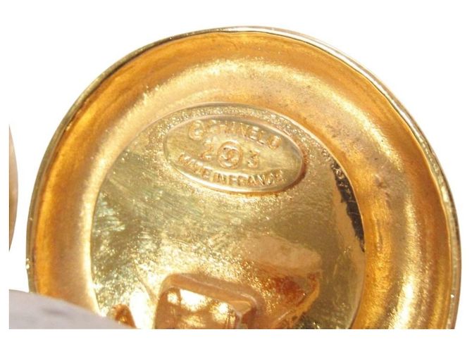 Orecchini a perla circolare Cambon Chanel vintage 1988 D'oro - vista 7
