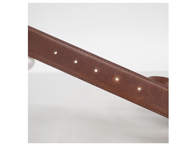 Cintura Hermès Constance in pelle Box Calf Marrone Beige - vista 3