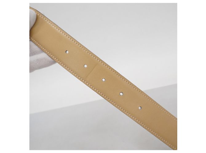Cintura Hermès Constance in pelle Box Calf Marrone Beige - vista 4
