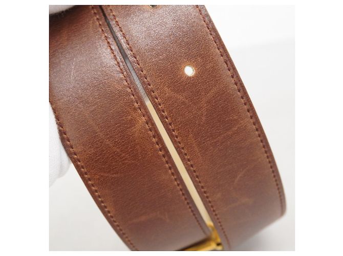 Cintura Hermès Constance in pelle Box Calf Marrone Beige - vista 5
