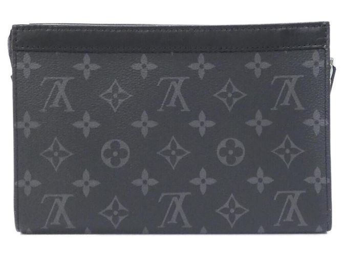 Portafoglio indossabile Louis Vuitton Monogram Eclipse Reverse Gaston Nero Grigio - vista 2