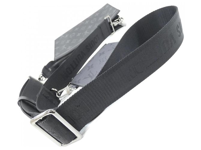 Portafoglio indossabile Louis Vuitton Monogram Eclipse Reverse Gaston Nero Grigio - vista 5