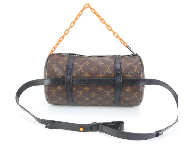 Borsa a Spalla Mini Polochon Monogram Solar Ray di Louis Vuitton Marrone Arancione Monogramma - vista 3