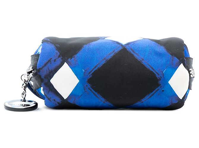 Pouch Airlines in nylon stampato blu Chanel - vista 3