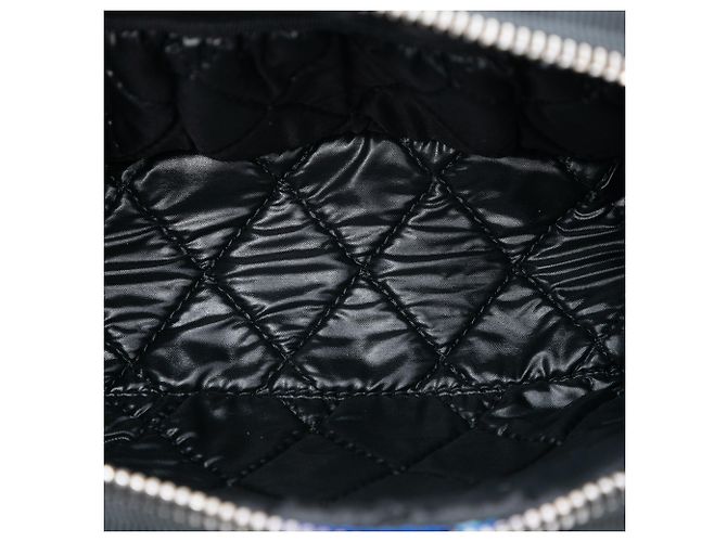 Pouch Airlines in nylon stampato blu Chanel - vista 4
