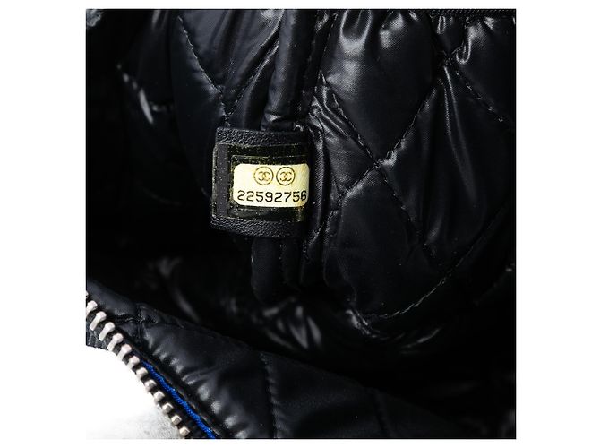 Pouch Airlines in nylon stampato blu Chanel - vista 6