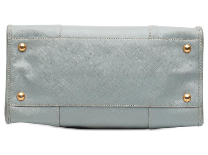 Borsa shopping Prada in Saffiano Lux blu Blu chiaro - vista 3