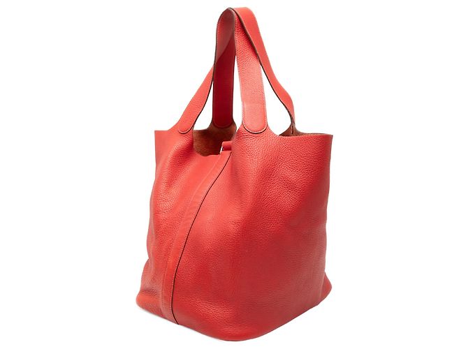 Hermès Picotin Lock 33 in Pelle Clemence Rossa Rosso - vista 2