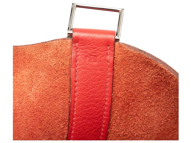Hermès Picotin Lock 33 in Pelle Clemence Rossa Rosso - vista 6