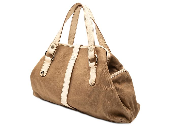 Céline Celine Braune Canvas Boogie Tasche mit Quaste - Ansicht 2