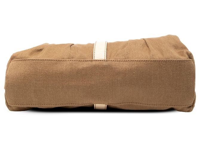 Céline Celine Braune Canvas Boogie Tasche mit Quaste - Ansicht 3