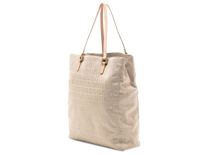 Fendi Braune Zucchino Canvas Tote Beige - Ansicht 2