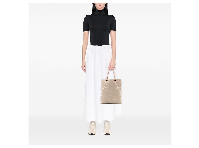 Fendi Braune Zucchino Canvas Tote Beige - Ansicht 6
