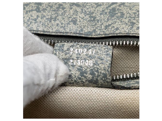 Bolso de mano grande de cuero gris salpicado New Bamboo de Gucci Castaño - vista 6
