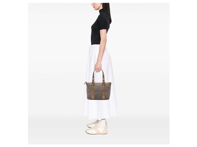 Fendi Braune Zucchino Canvas Tote - Ansicht 7