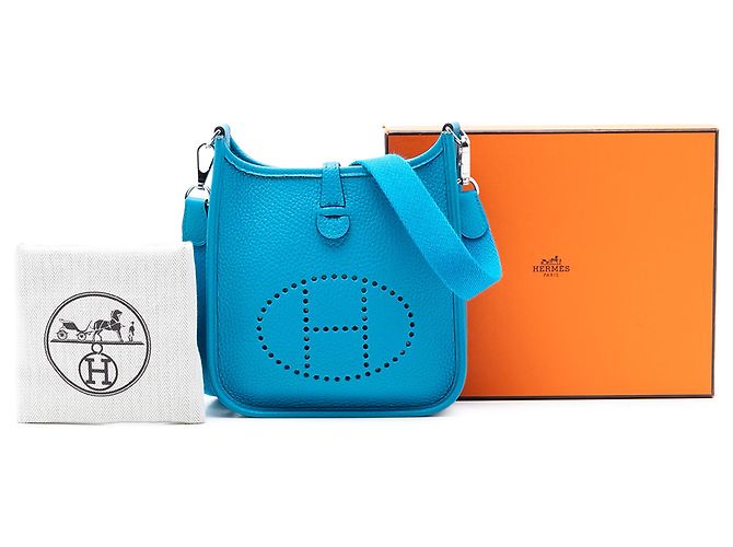 Hermès Blu Clémence Evelyne TPM Blu chiaro - vista 8