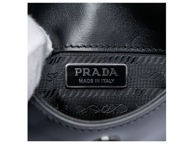 Prada Mini Cleo in pelle spazzolata nera Nero - vista 5