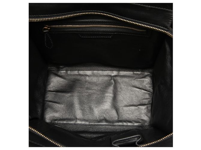 Luggage Céline Celine Braune Mini Bicolor Canvas- und Leder-Reisetasche Beige - Ansicht 4