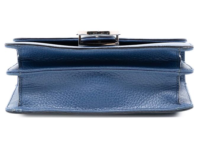 Gucci Blu Piccolo Dollar Pelle di Vitello Crossbody Interlocking G - vista 3