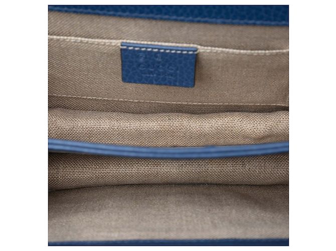 Gucci Blu Piccolo Dollar Pelle di Vitello Crossbody Interlocking G - vista 4