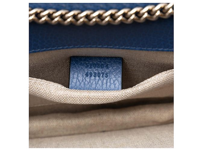 Gucci Blu Piccolo Dollar Pelle di Vitello Crossbody Interlocking G - vista 5
