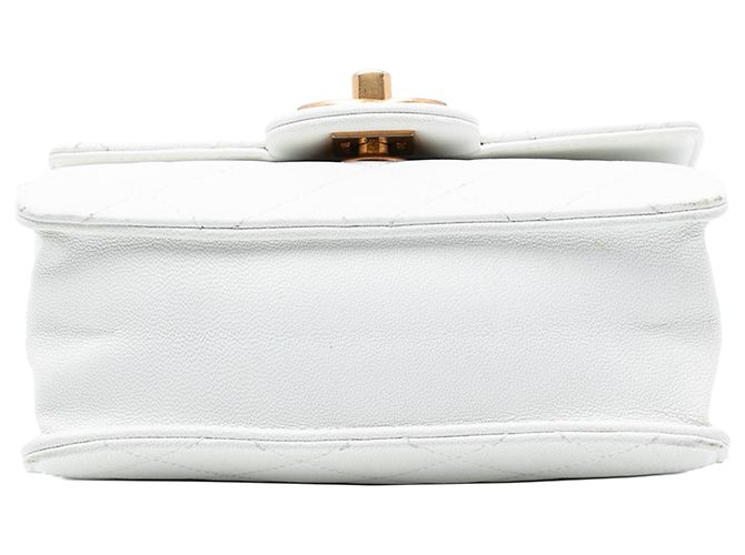 Chanel Bianco Piccola Borsa Trapuntata in Agnello Chic Perle - vista 3