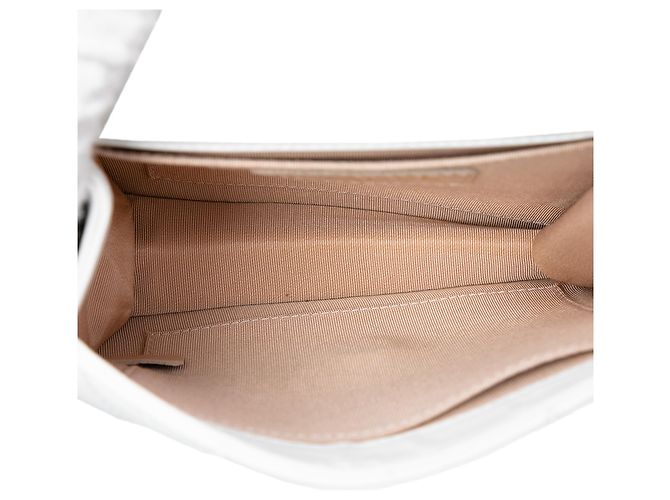 Chanel Bianco Piccola Borsa Trapuntata in Agnello Chic Perle - vista 4