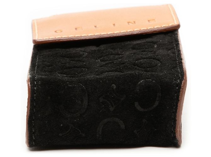 Céline Pochette Crossbody Celine in Suede Macadam Nero - vista 3