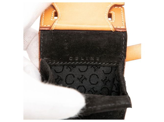 Céline Pochette Crossbody Celine in Suede Macadam Nero - vista 5