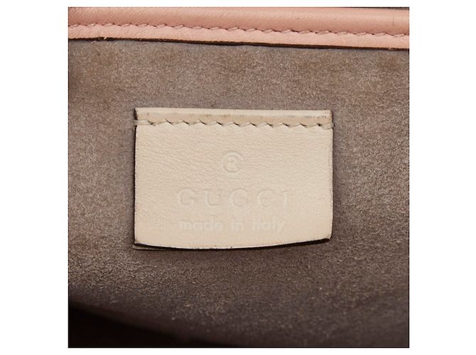 Gucci Bamboo Pearl Handbag Pink Cream - view 15