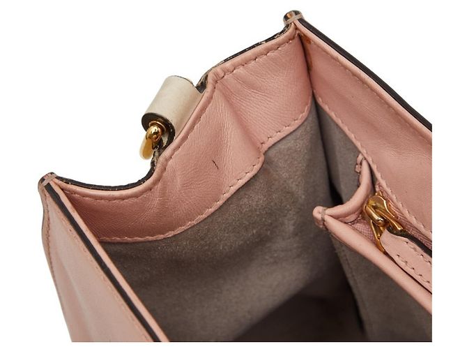 Gucci Bamboo Pearl Handbag Pink Cream - view 9
