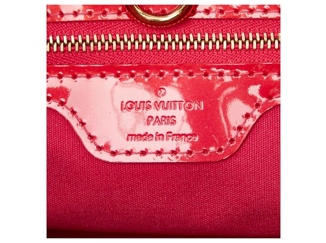 Borsa Louis Vuitton Monogram Vernis Wilshire PM Rosso - vista 10