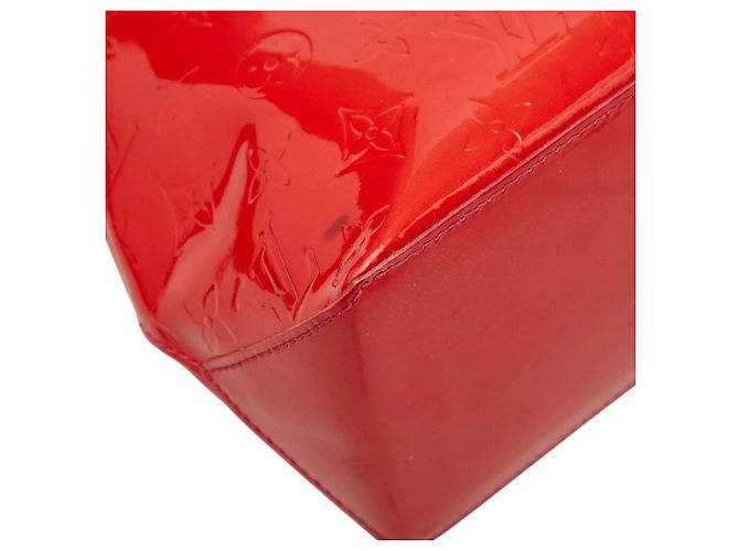 Borsa Louis Vuitton Monogram Vernis Wilshire PM Rosso - vista 5