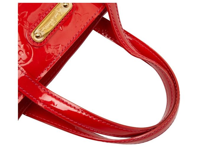 Borsa Louis Vuitton Monogram Vernis Wilshire PM Rosso - vista 8