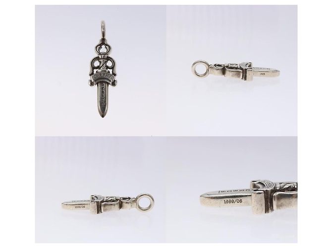 Collana Top Pendente Doppia Daga Chrome Hearts - vista 3