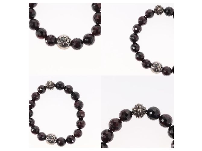 Bracciale in perle Chrome Hearts CH Plus Cross Ball Granato 0,4 in - vista 3