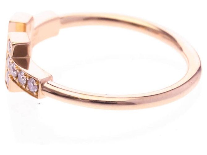 Tiffany & Co Anel T-wire Tiffany com diamante em ouro rosa - vista 2
