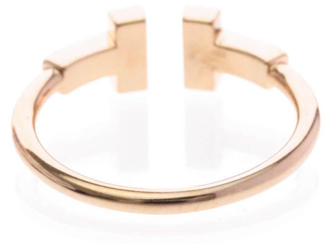 Tiffany & Co Anel T-wire Tiffany com diamante em ouro rosa - vista 3