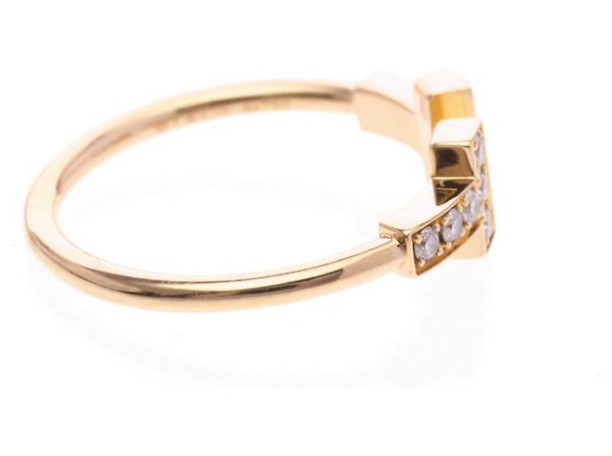 Tiffany & Co Anel T-wire Tiffany com diamante em ouro rosa - vista 4