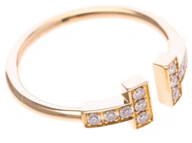 Tiffany & Co Anel T-wire Tiffany com diamante em ouro rosa - vista 9